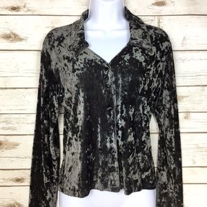 Contempo Casuals Vintage Crushed Velvet Top